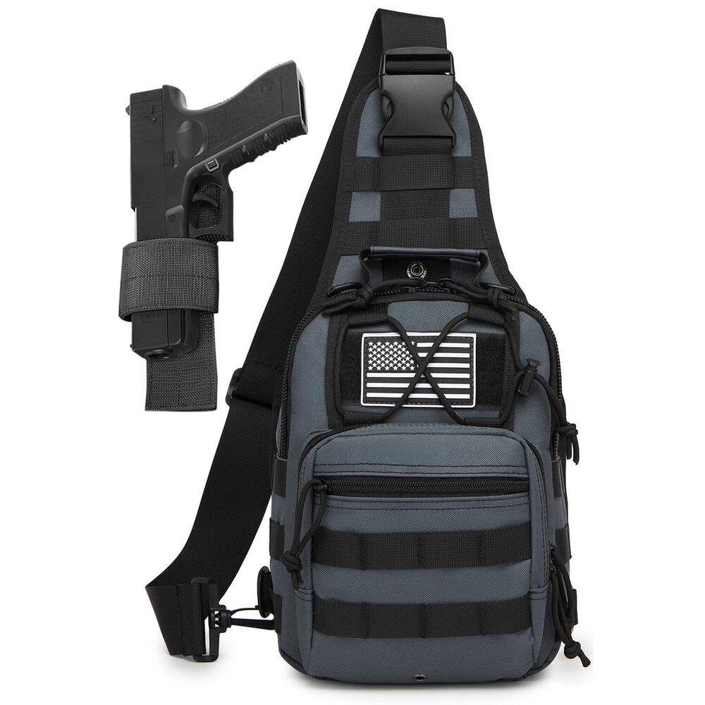 2165 Small Tactical Sling Bag with Holster Military EDC Shoulder Bag CCW